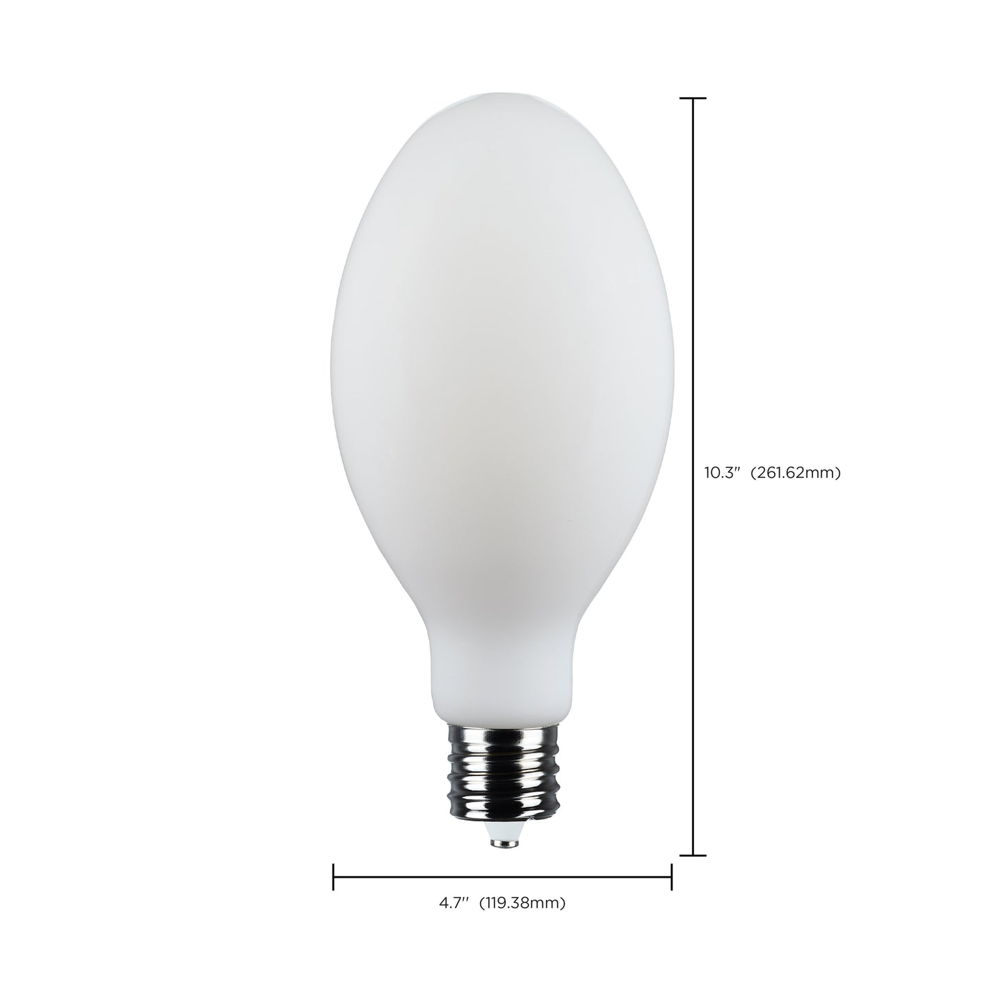 image of 62 Watt LED HID Replacement - ED37 - 5000K - Extended Mogul Base - White - 120-277 Range Voltage