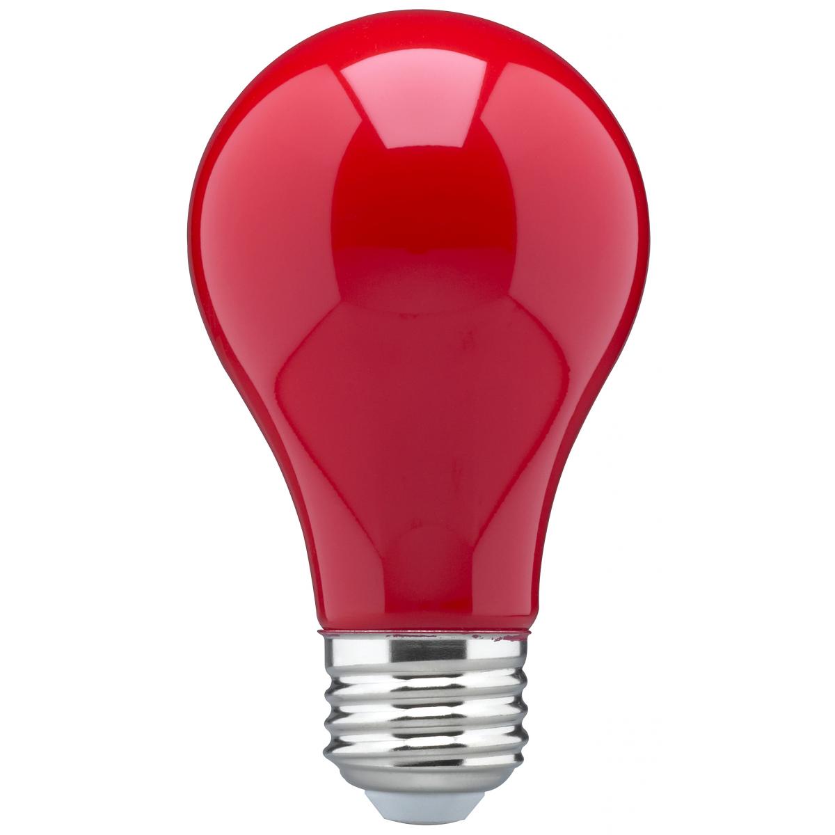 8 Watt A19 LED - Ceramic Red - Medium base - 360 deg. Beam Angle - 120 Volt