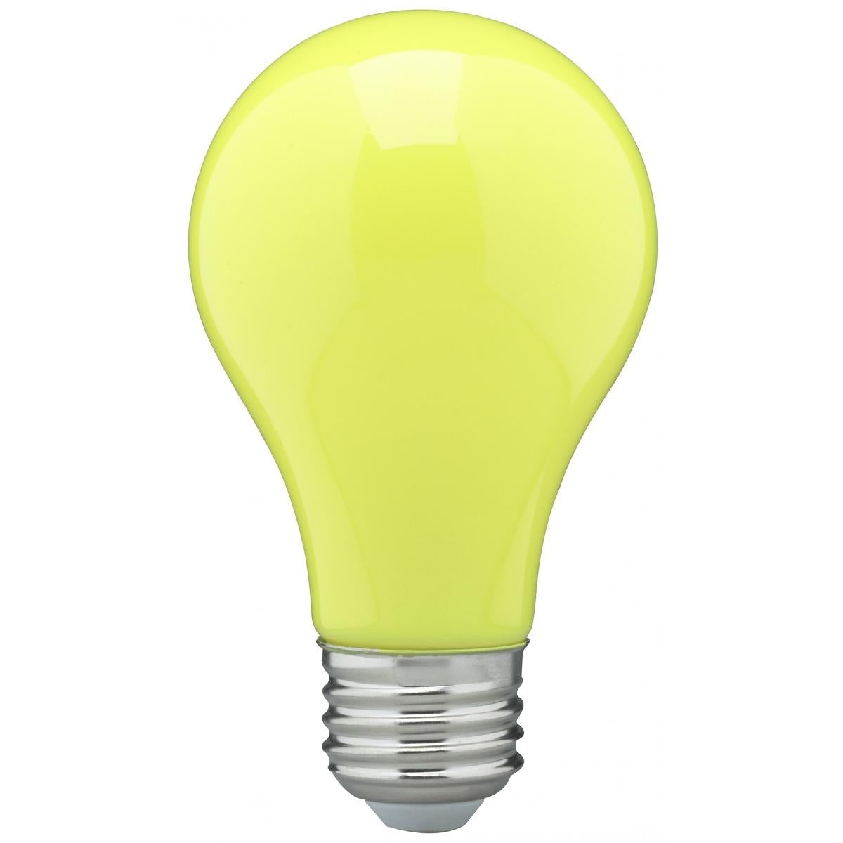 8 Watt A19 LED - Ceramic Yellow - Medium base - 360 deg. Beam Angle - 120 Volt