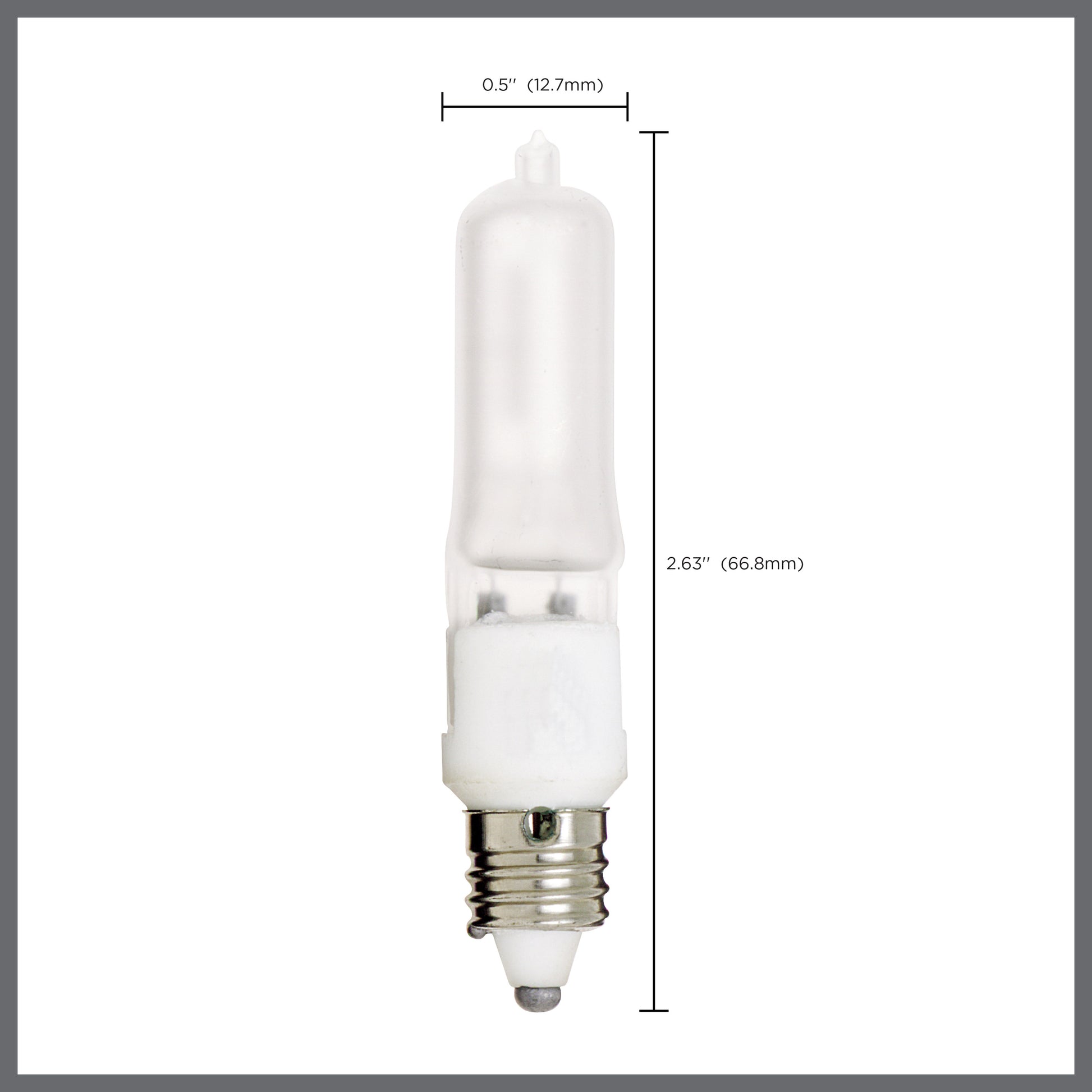 image of 75 Watt - Halogen - T4 - Frosted - 2000 Average rated hours - 1125 Lumens - Mini Candelabra base - 120 Volt