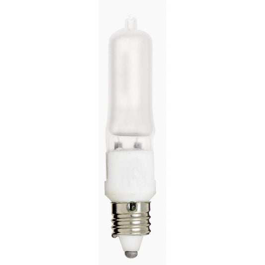 image of 250 Watt - Halogen - T4 1/2 - Frosted - 2000 Average rated hours - 3780 Lumens - Mini Candelabra base - 120 Volt