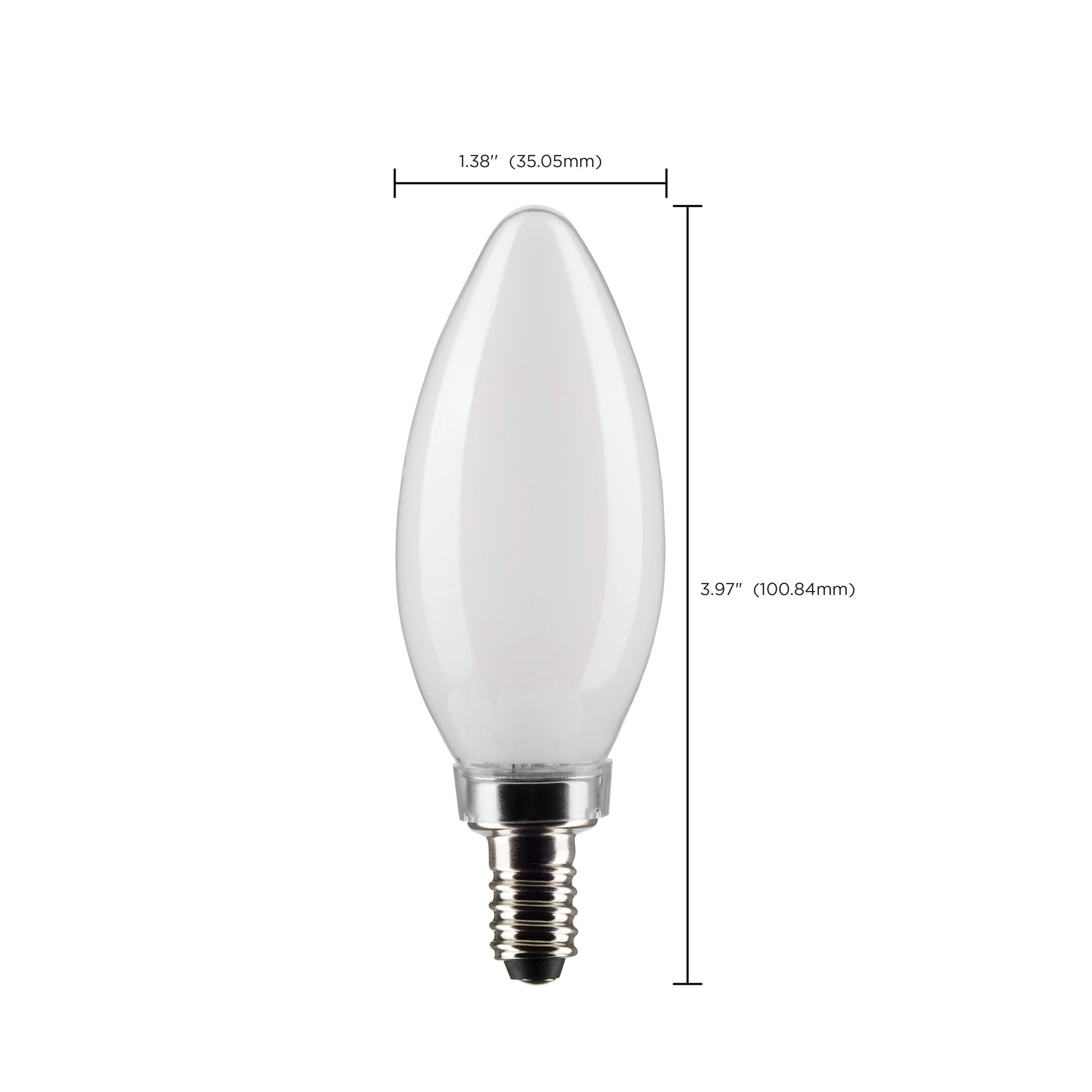 image of 3 Watt B11 LED - Frost - Candelabra base - 90 CRI - 2700K - 120 Volt