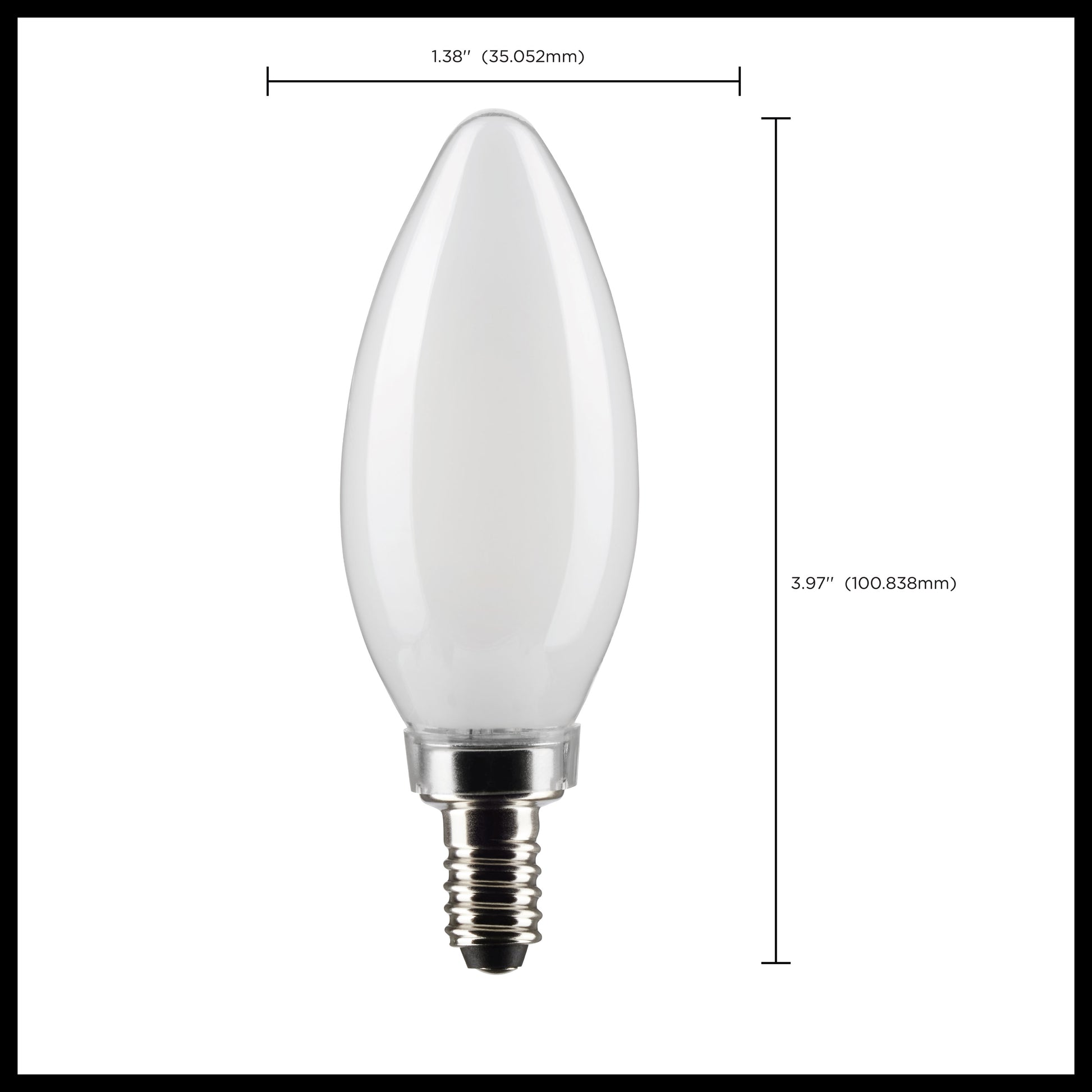 image of 4 Watt B11 LED - Frost - Candelabra base - 90 CRI - 2700K - 120 Volt
