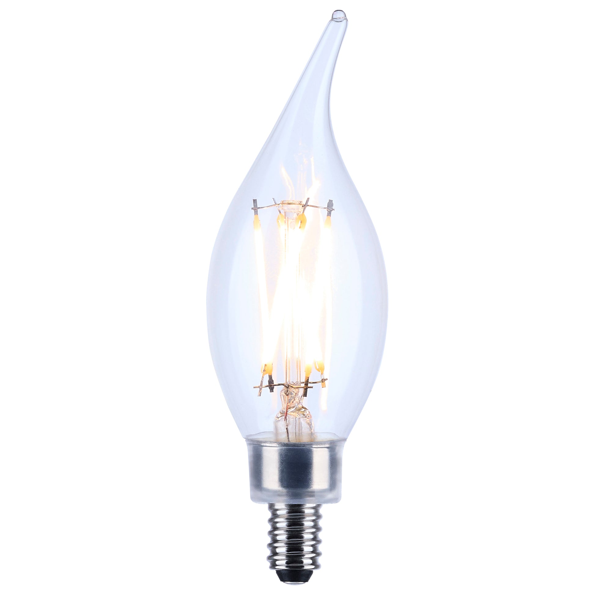 image of 5.5 Watt CA10 LED - Clear - Candelabra base - 90 CRI - 2700K - 120 Volt