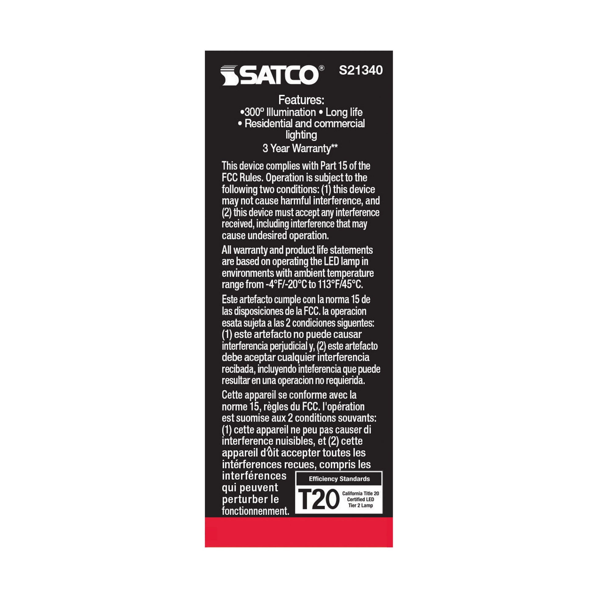 image of 2.8 Watt T6 LED - Clear - Candelabra base - 90 CRI - 2700K - 120 Volt