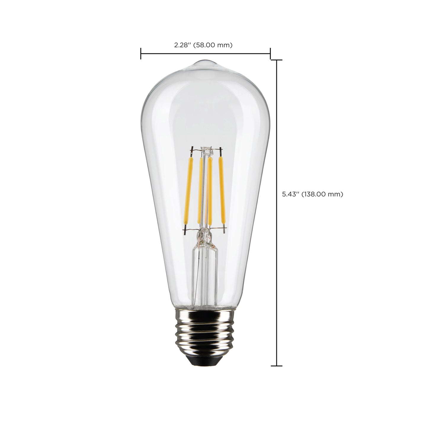 image of 5 Watt ST19 LED - Clear - Medium base - 90 CRI - 2700K - 120 Volt
