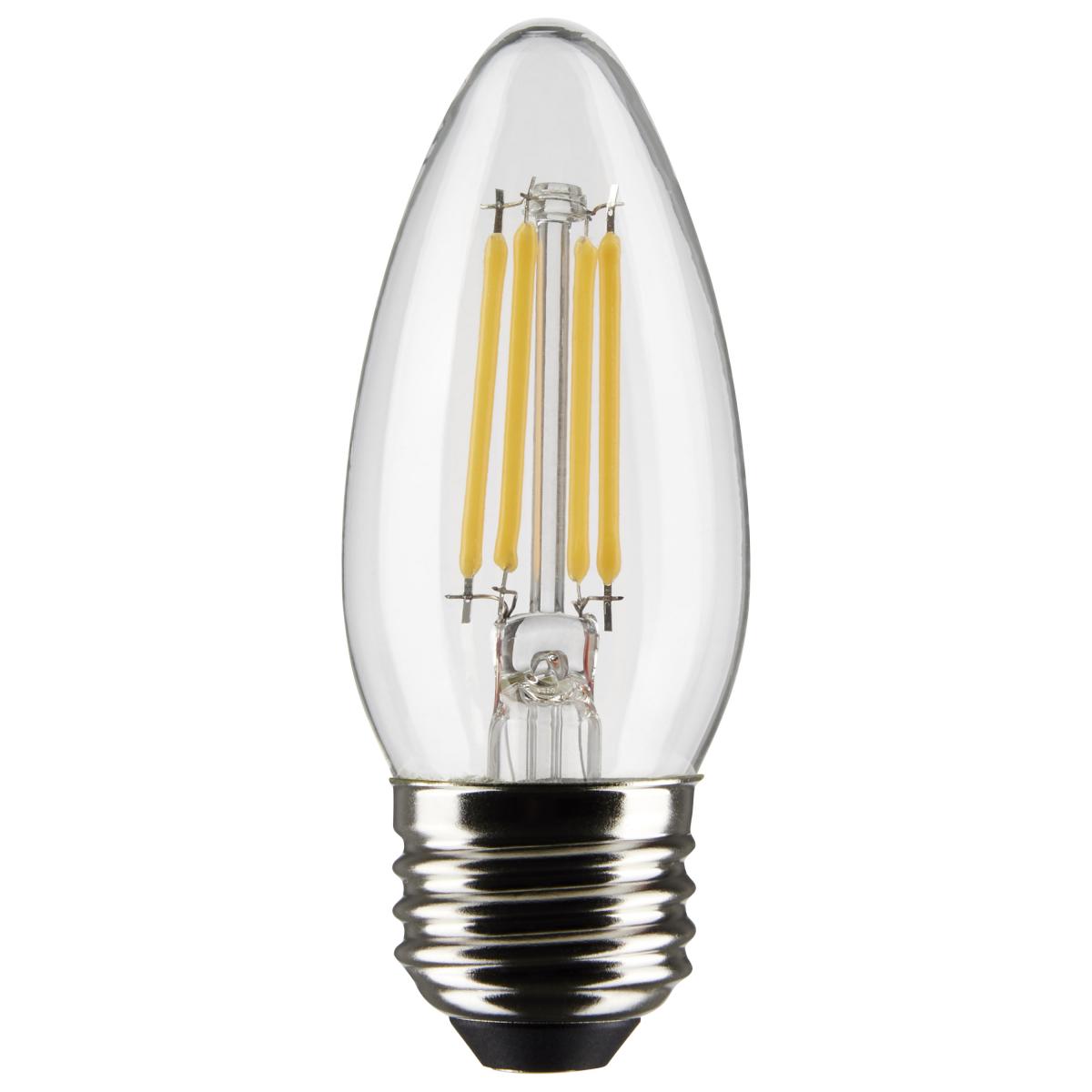 4 Watt B11 LED - Clear - Medium base - 90 CRI - 3000K - 120 Volt - 3-Pack