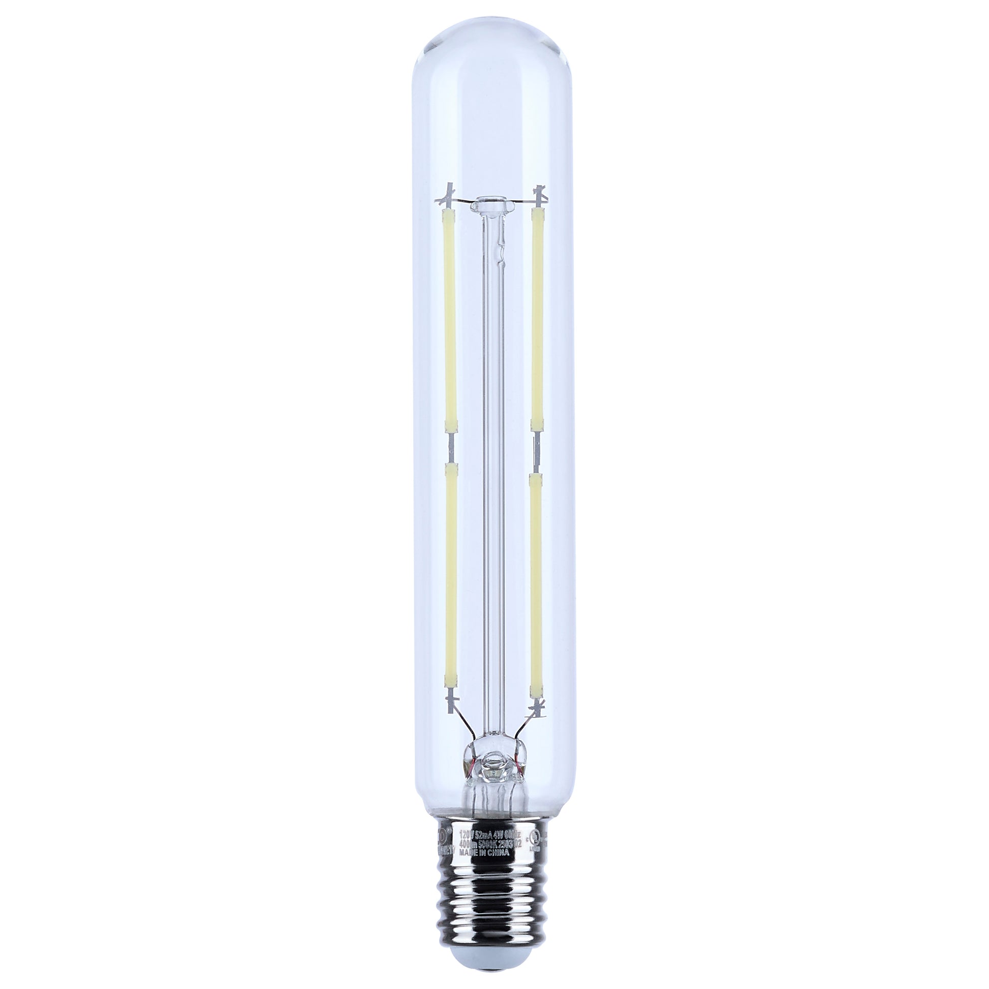image of 4 Watt T6.5 LED - Clear - Intermediate Base - 3000K - 400 Lumens - 120 Volt