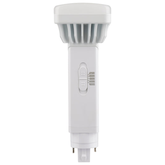 image of 9 Watt PL 2-Pin LED - 1100 Lumens - G24d Base - CCT Selectable - White Finish - 120-277 Volts