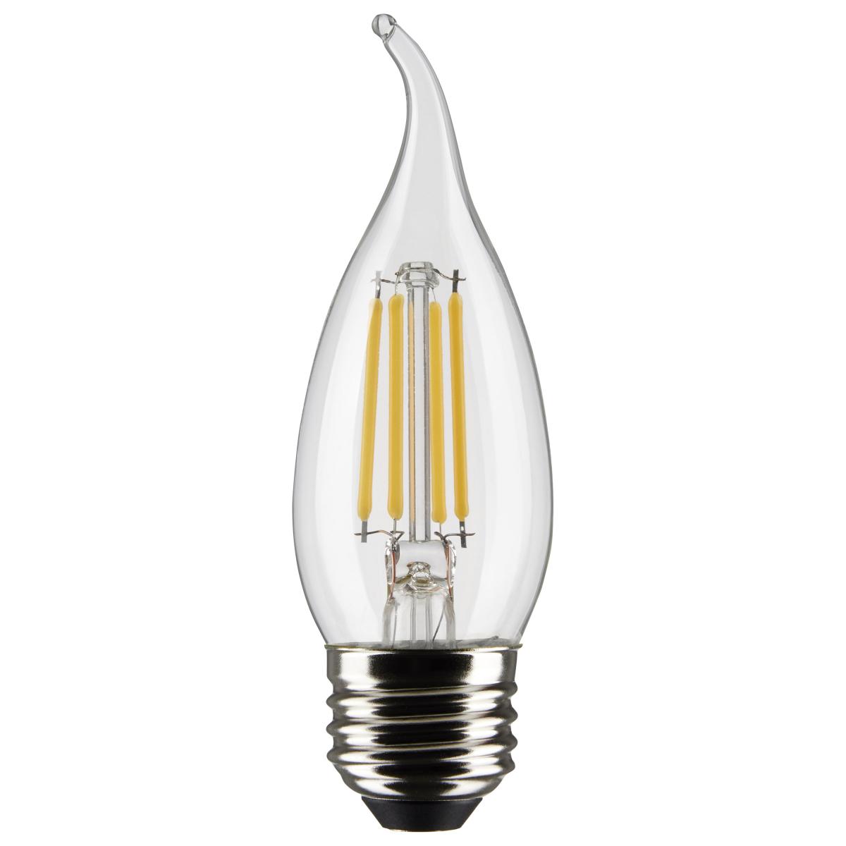 4 Watt CA10 LED - Clear - Medium Base - 2700K - 350 Lumens - 120 Volt - 2-Pack