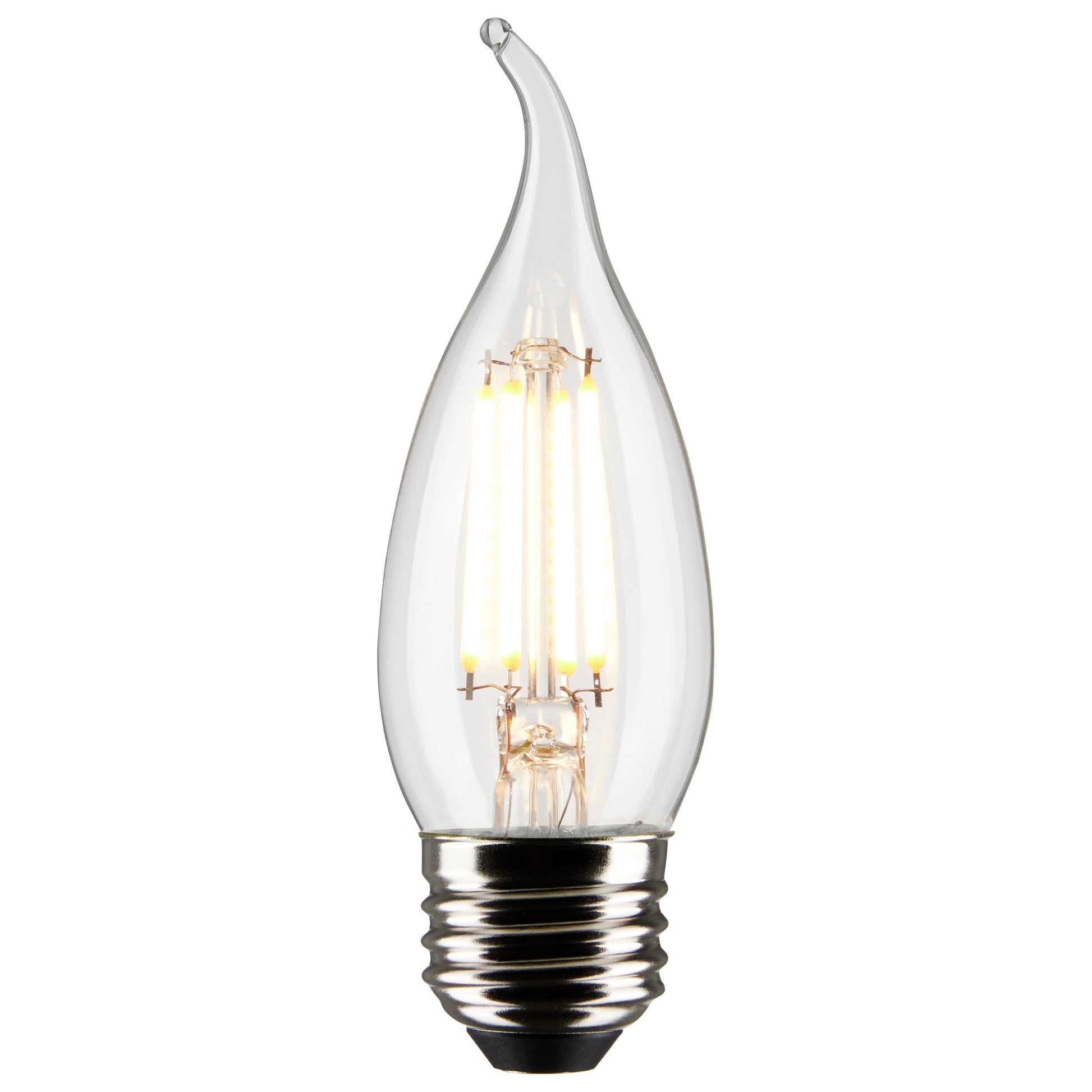 image of 5.5 Watt CA10 LED - Clear - Medium Base - 2700K - 500 Lumens - 120 Volt - 2-Card