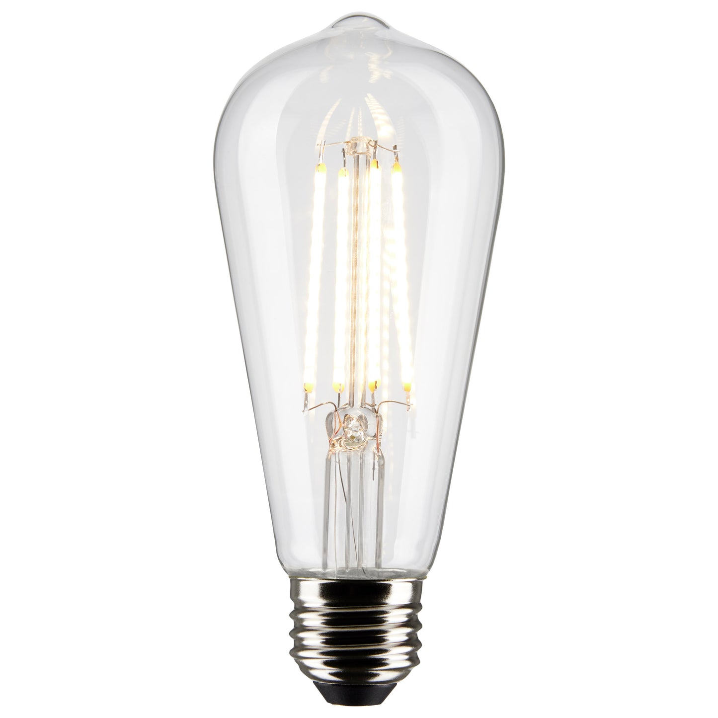 image of 8 Watt ST19 LED - Clear: Medium Base - 2700K - 800 Lumens - 2-Pack