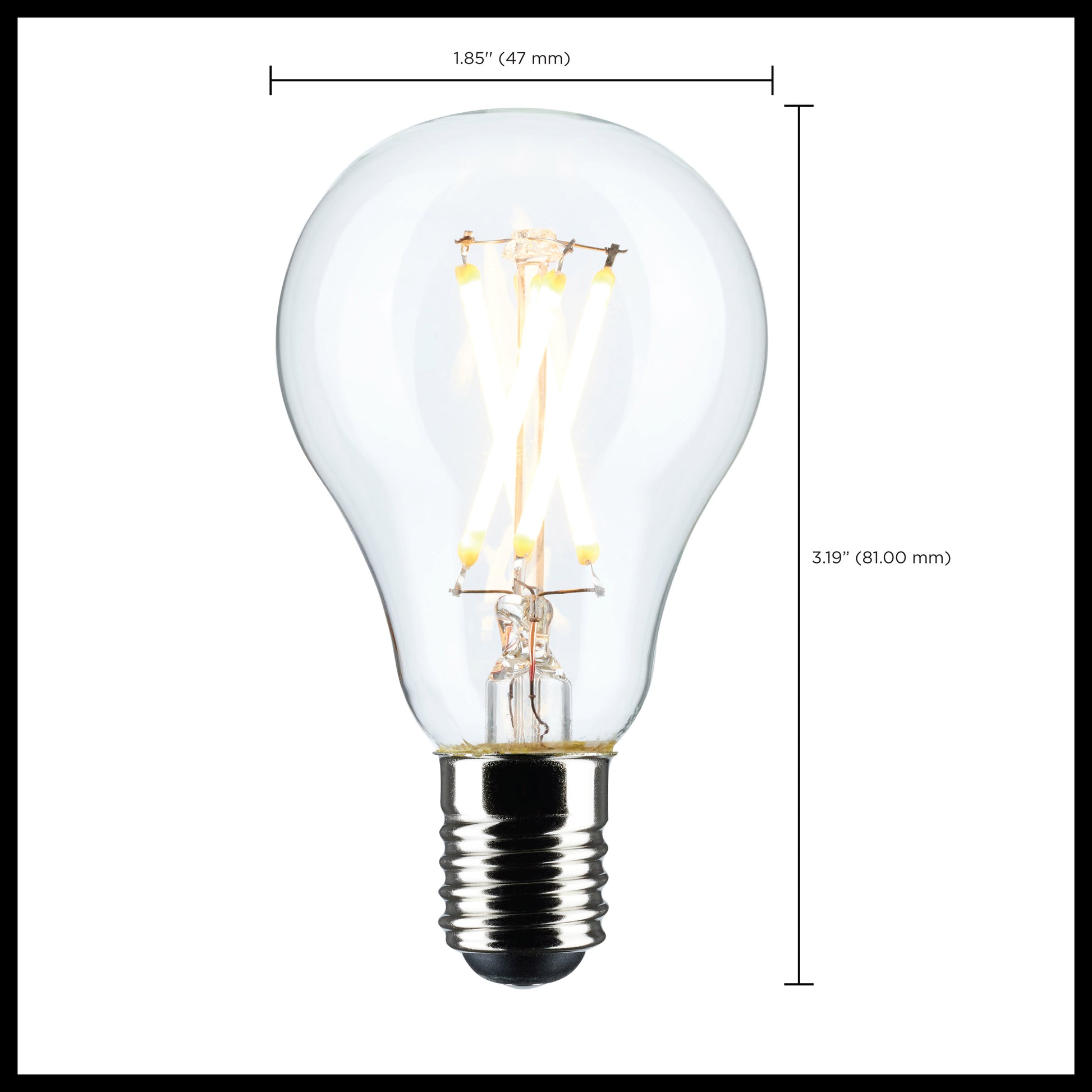 image of 5.5 Watt A15 LED - Clear - Intermediate Base - 2700K - 450 Lumens - 2-Pack