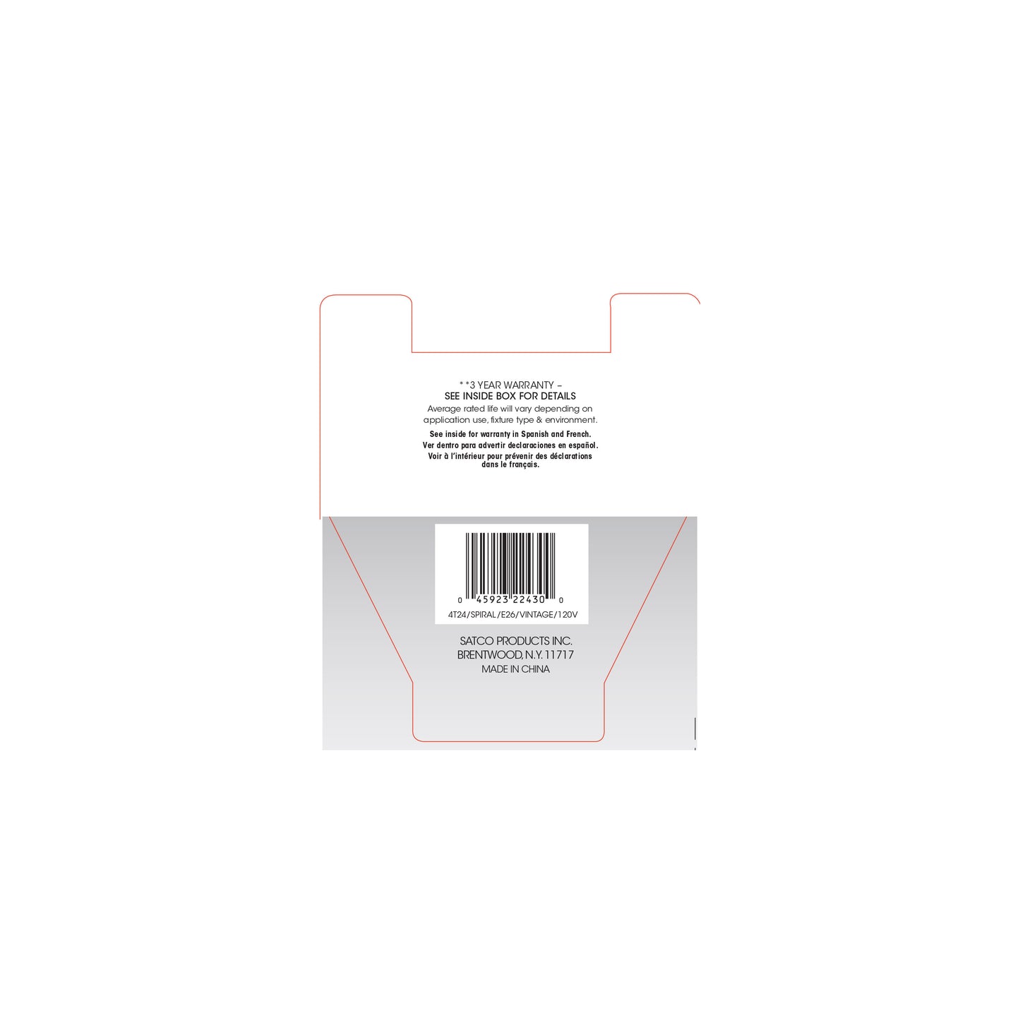 image of 4 Watt T24 LED vintage style - Clear - 25000 Average rated hours - Medium Base - 120 Volt