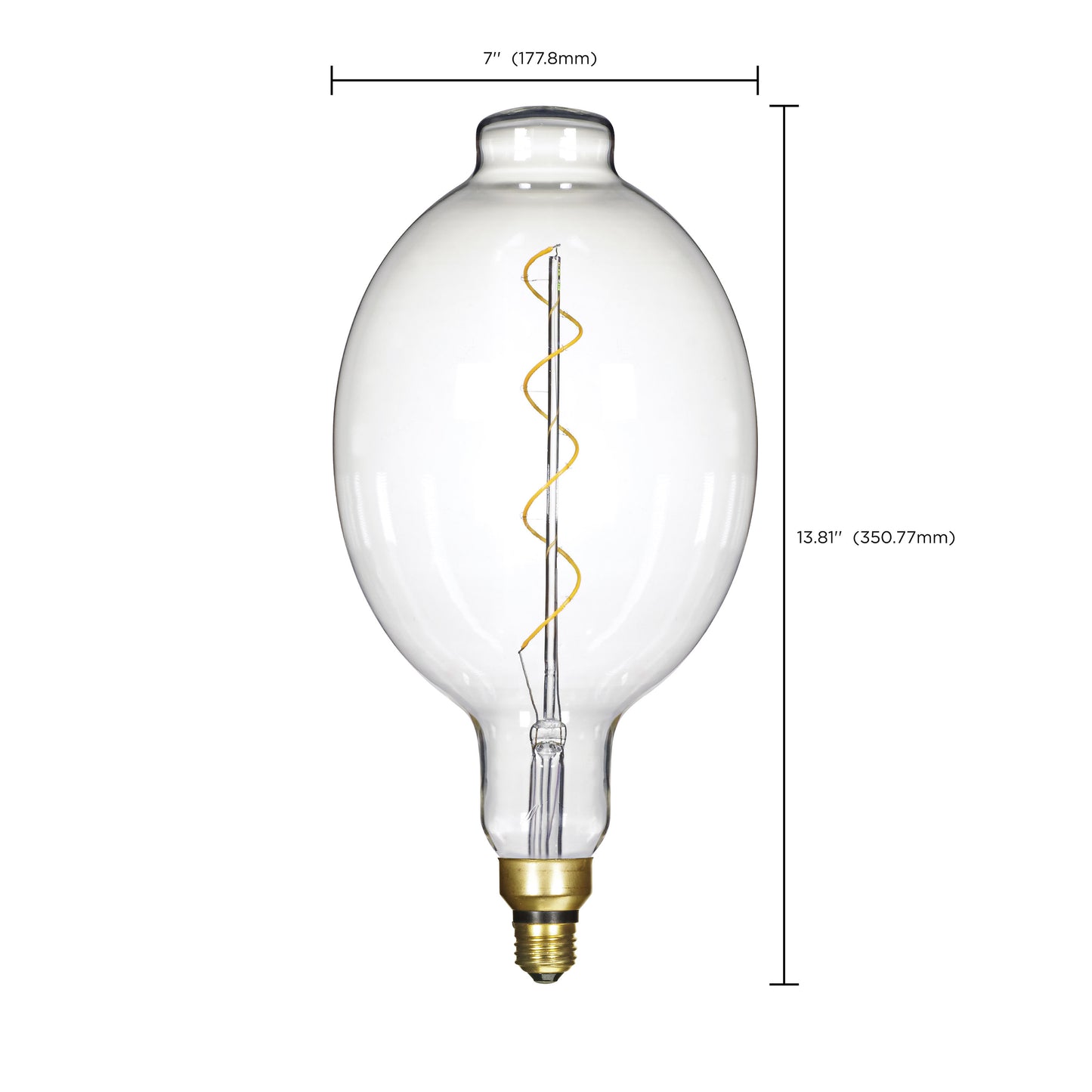 image of 4 Watt BT56 LED vintage style - Clear - 25000 Average rated hours - Medium Base - 120 Volt