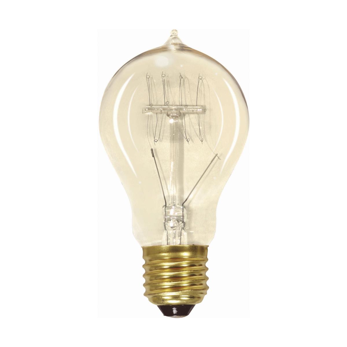 image of 60 Watt A19 Incandescent - Clear - 3000 Average rated hours - 240 Lumens - Medium base - 120 Volt