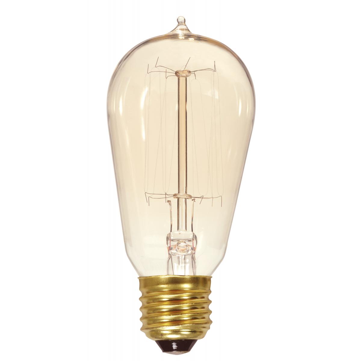 image of 60 Watt ST19 Incandescent - Clear - 3000 Average rated hours - 240 Lumens - Medium base - 120 Volt