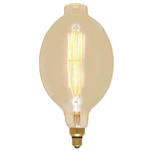 image of 60 Watt BT56 Incandescent vintage style - Amber - 2000 Average rated hours - Medium Base - 120 Volt