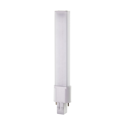 image of 6 Watt LED PL 2-PIN - 2700K - 600 Lumens - GX23 base - 50000 Average rated hours - 360 deg. Beam Angle - 120-277 Volt - Type B - Ballast Bypass