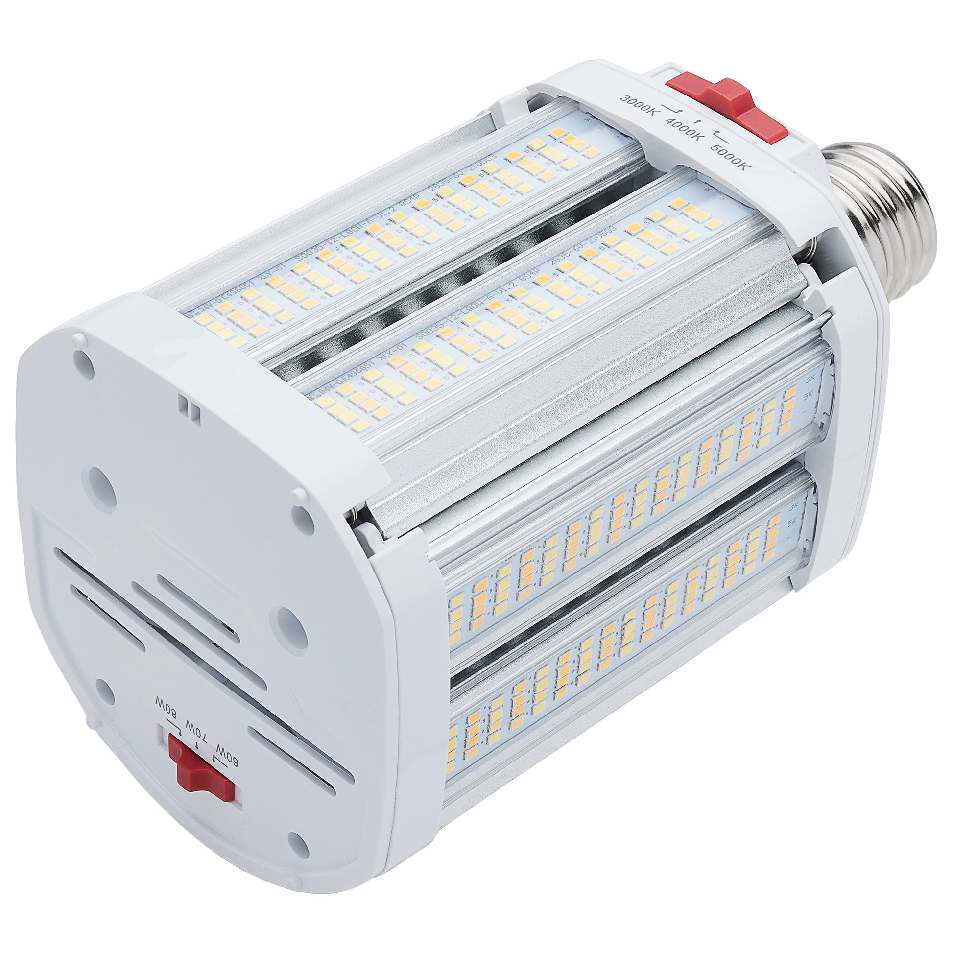 image of LED Shoe Box Lamp - 60/70/80 Wattage Selectable - 3K/4K/5K CCT Selectable - 120-277 Volt - White Finish