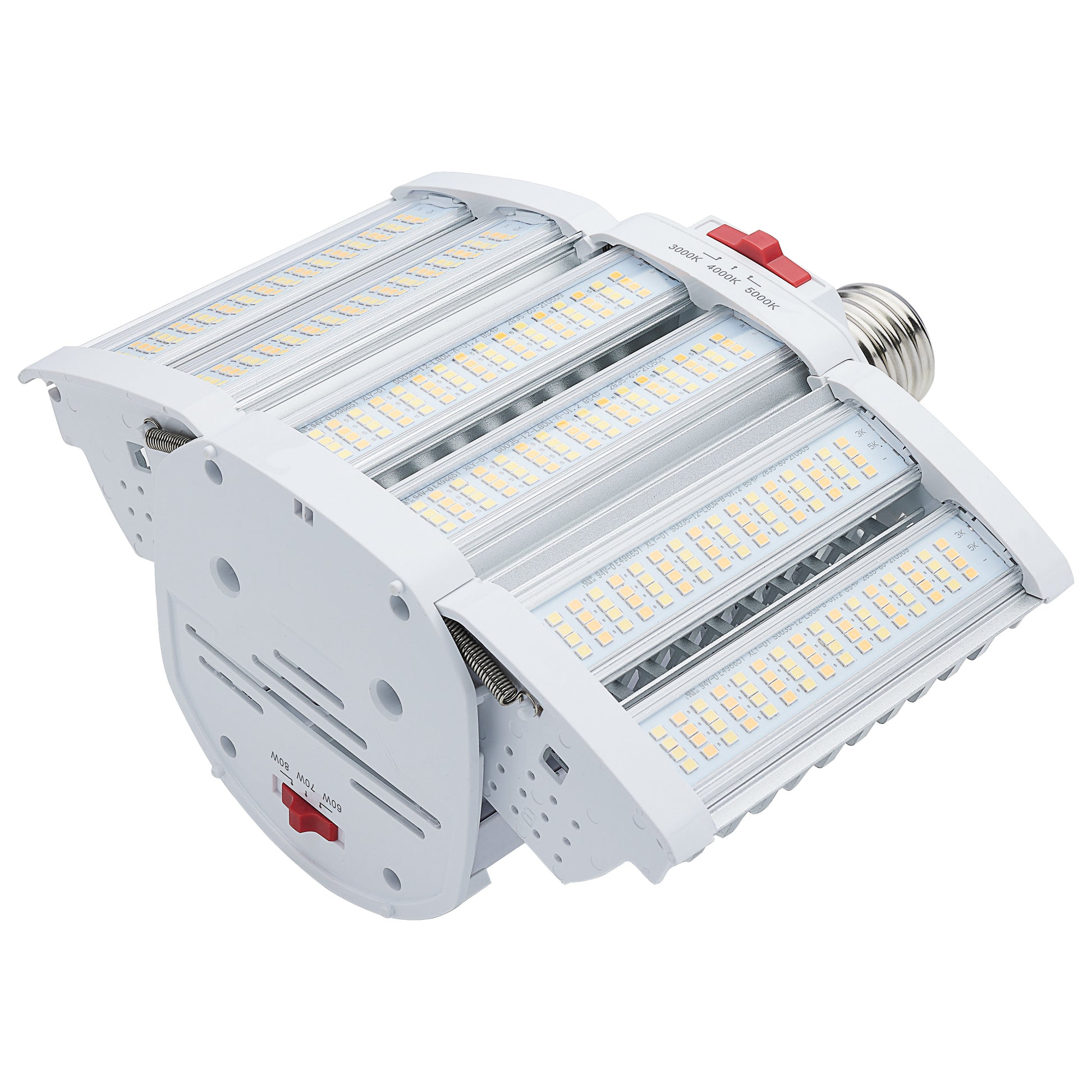 image of LED Shoe Box Lamp - 60/70/80 Wattage Selectable - 3K/4K/5K CCT Selectable - 120-277 Volt - White Finish