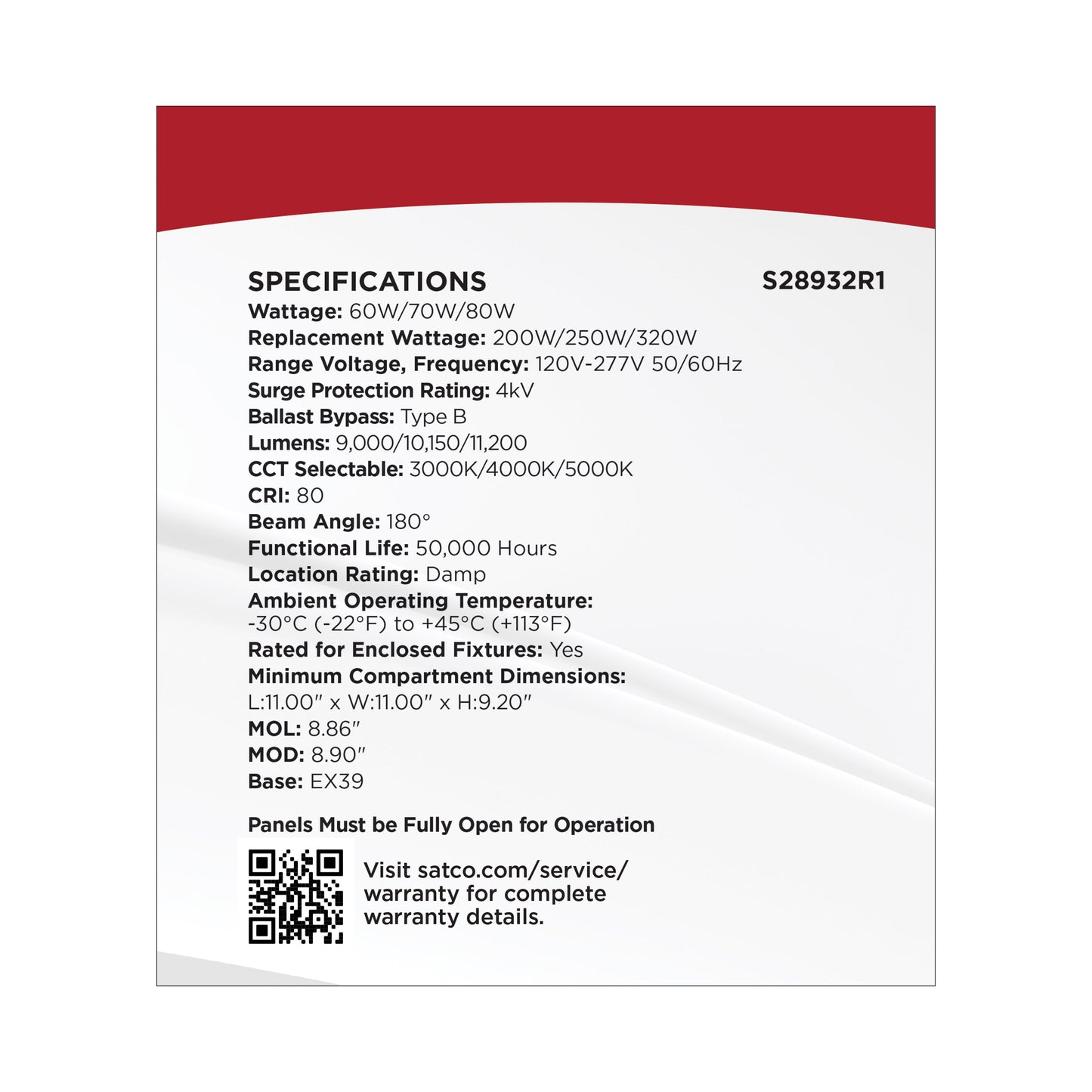 image of LED Shoe Box Lamp - 60/70/80 Wattage Selectable - 3K/4K/5K CCT Selectable - 120-277 Volt - White Finish