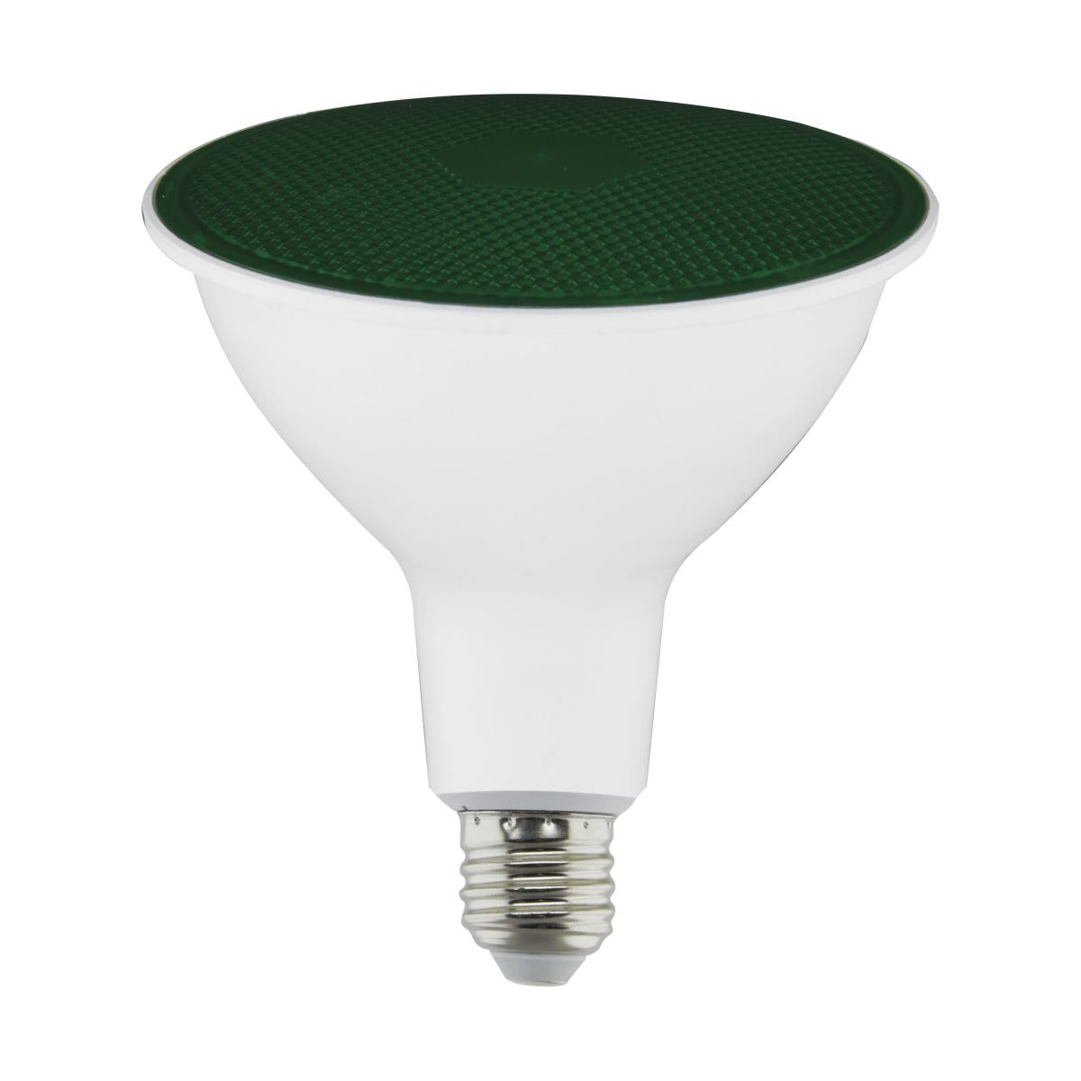 11.5 Watt PAR38 LED - Green - 90 degree Beam Angle - Medium base - 120 Volt