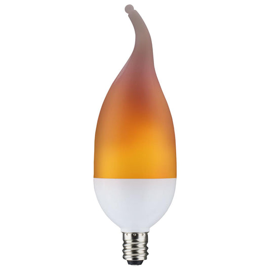 image of 2 Watt LED Flame Bulb - B11 - Candelabra base - 120 Volt
