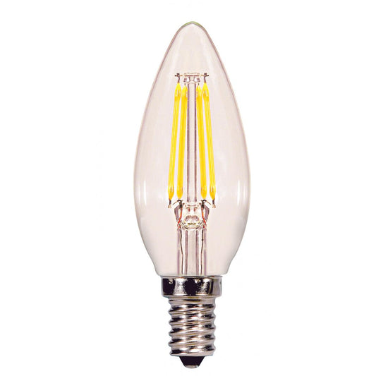 image of 4.5 Watt B11 LED - Clear - Candelabra base - 2700K - 350 Lumens - 120 Volt