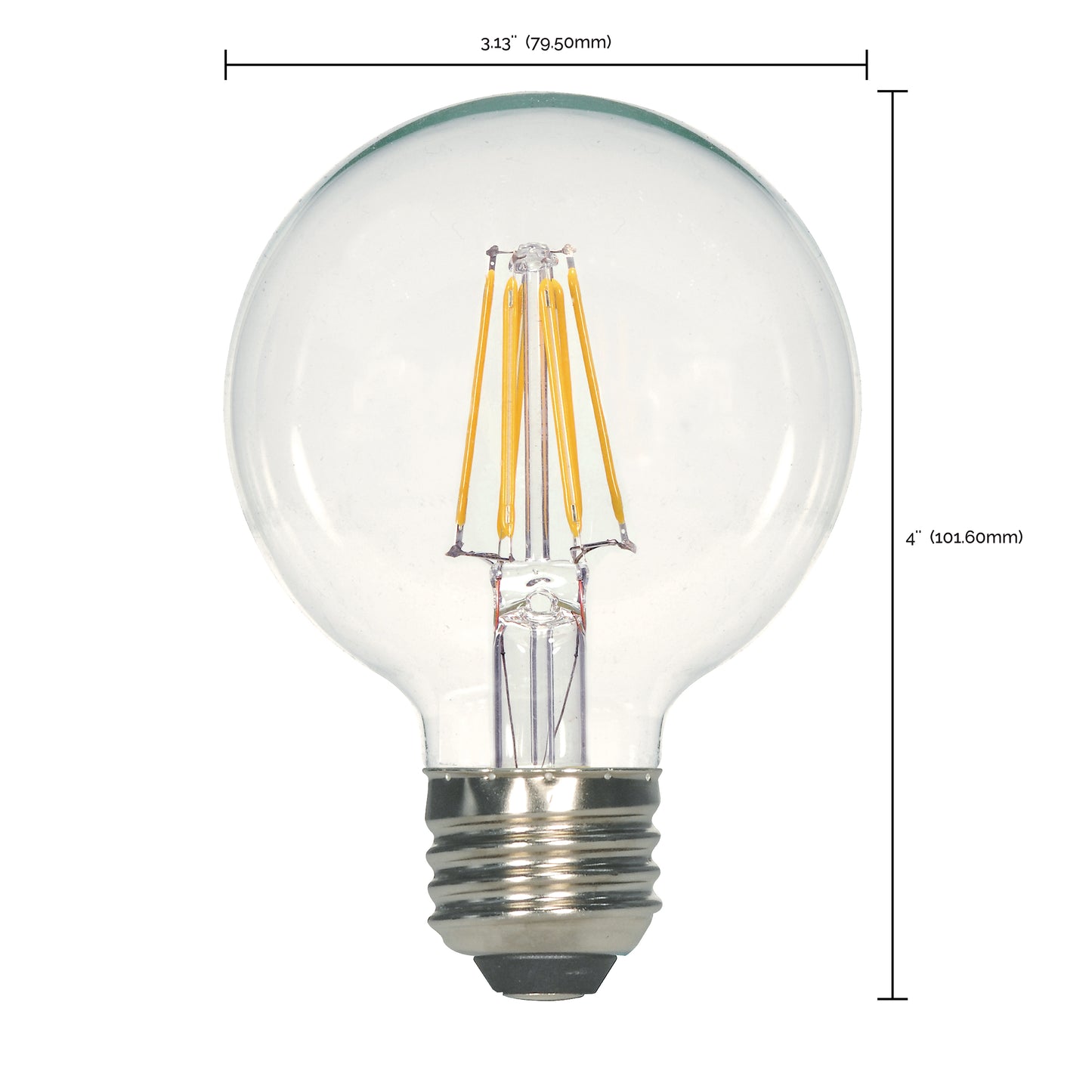 image of 5.5 Watt G25 LED - Clear - Medium base - 2700K - 500 Lumens - 120 Volt