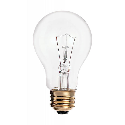 image of 60 Watt A19 Incandescent - Clear - 8000 Average rated hours - 595 Lumens - Medium base - 120 Volt
