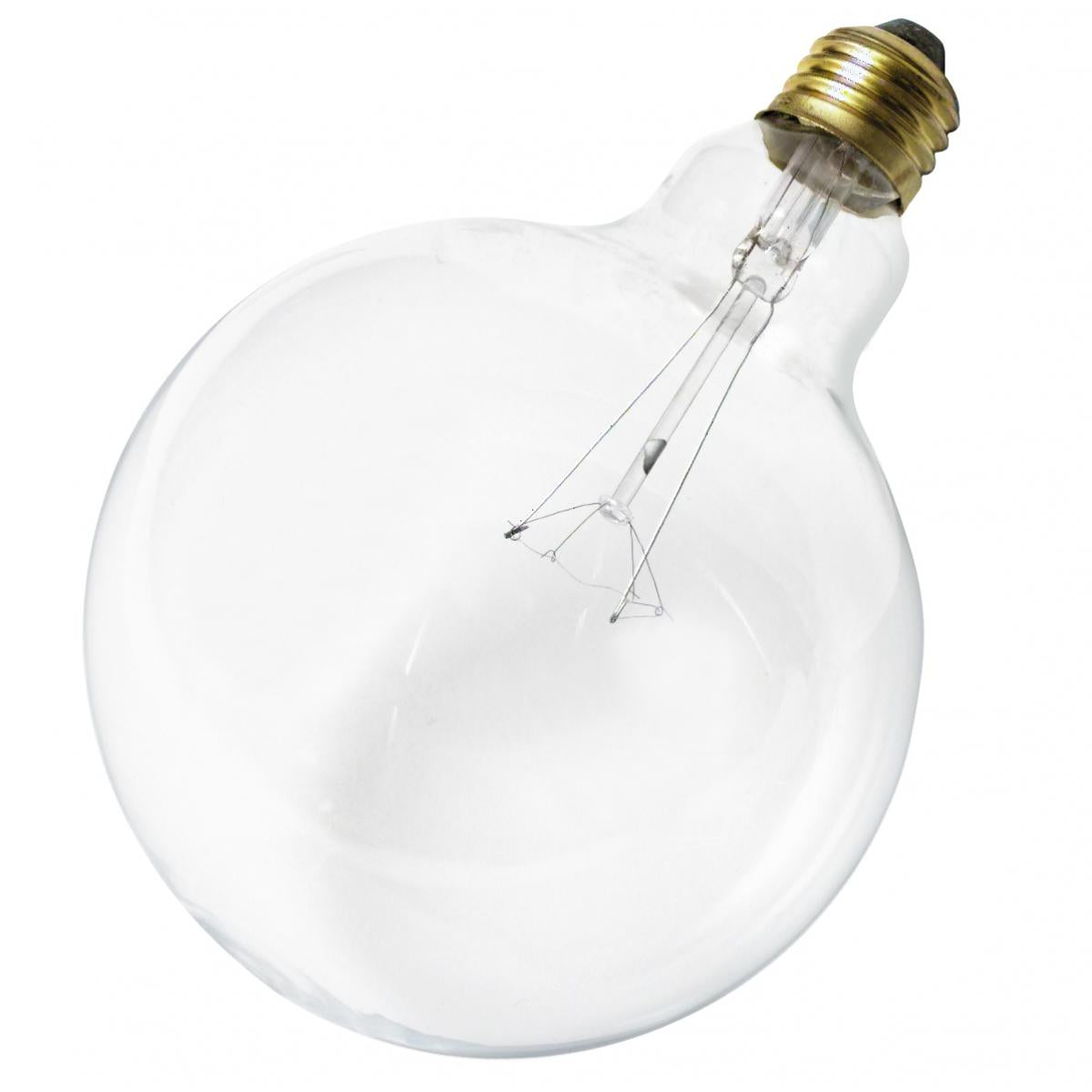 image of 25 Watt G40 Incandescent - Clear - 4000 Average rated hours - 120 Lumens - Medium base - 120 Volt