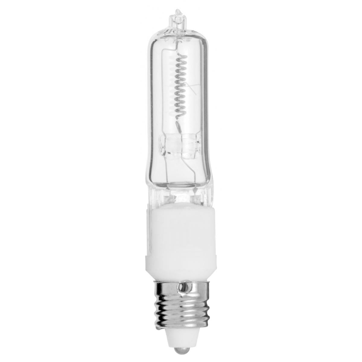 image of 100 Watt - Halogen - T4 - Clear - 2000 Average rated hours - 1700 Lumens - Mini Candelabra base - 120 Volt