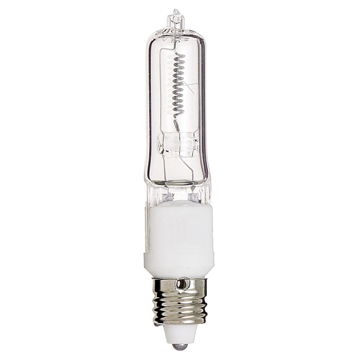 image of 150 Watt - Halogen - T4 1/2 - Clear - 2000 Average rated hours - 2700 Lumens - Mini Candelabra base - 120 Volt