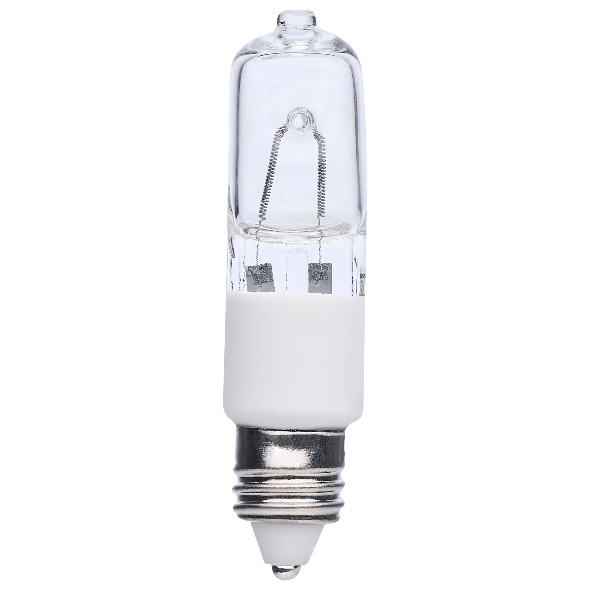 image of 75 Watt - Halogen - T4 - Clear - 2000 Average rated hours - 1250 Lumens - Mini Candelabra base - 120 Volt