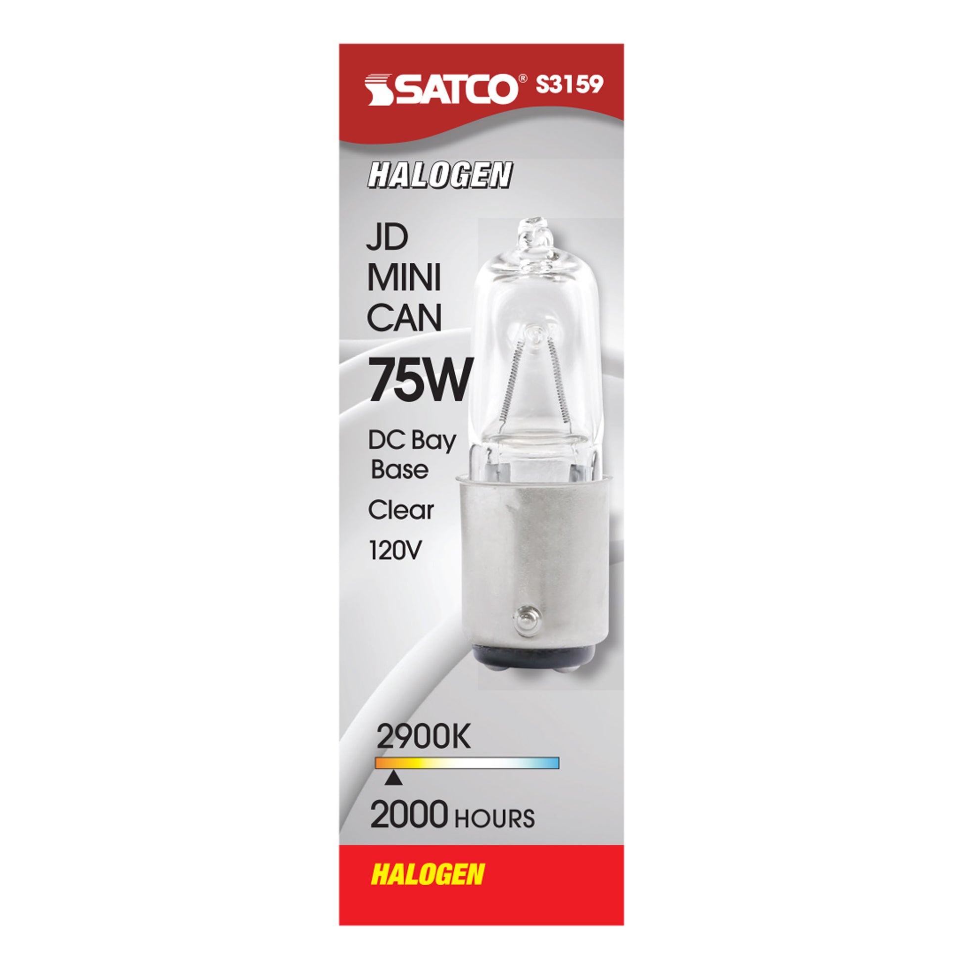 image of 75 Watt - Halogen - T4 - Clear - 2000 Average rated hours - 1250 Lumens - DC Bay base - 120 Volt