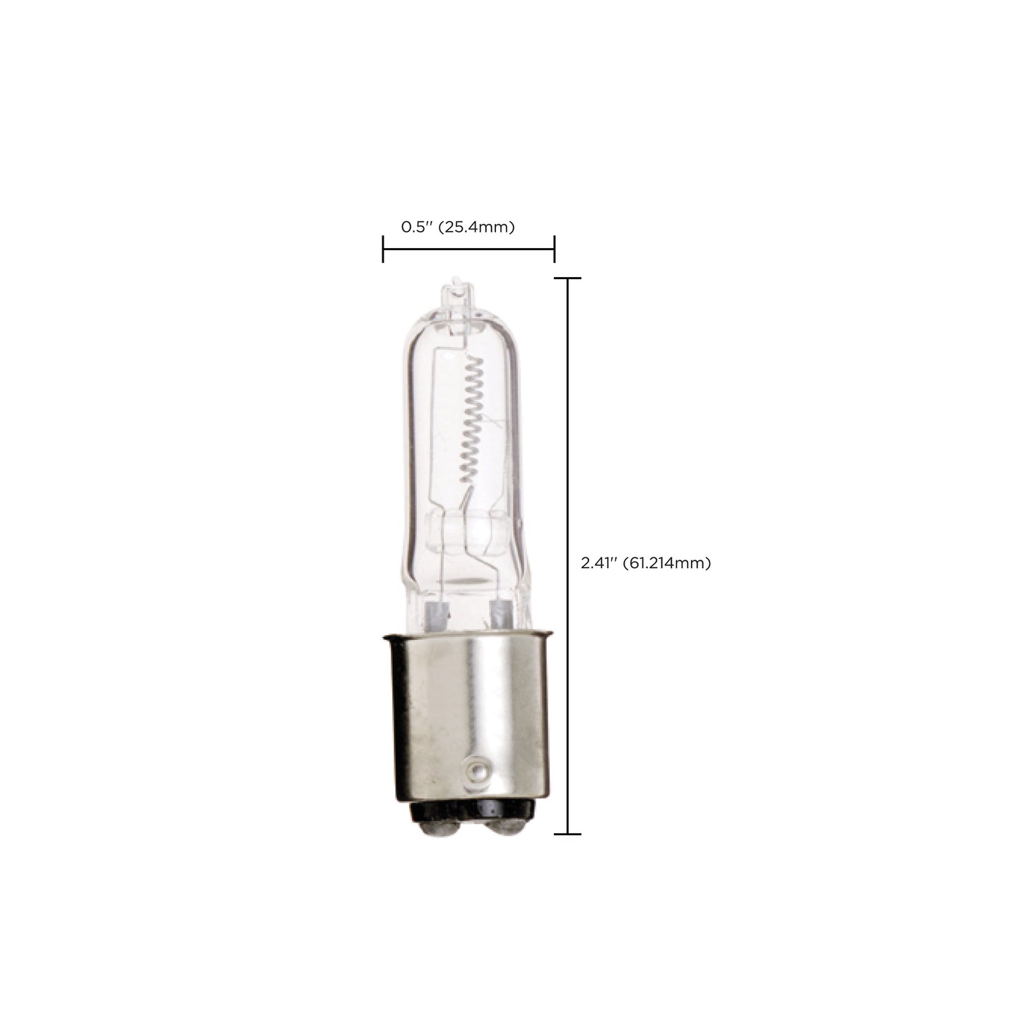 image of 75 Watt - Halogen - T4 - Clear - 2000 Average rated hours - 1250 Lumens - DC Bay base - 120 Volt
