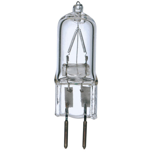 image of 25 Watt - Halogen - T4 - Clear - 2000 Average rated hours - 210 Lumens - Bi Pin GY6.35 base - 120 Volt
