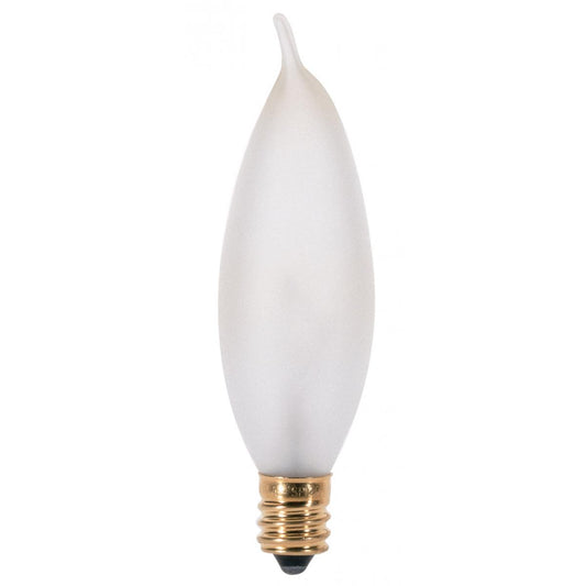 image of 15 Watt CA8 Incandescent - Frost - 1500 Average rated hours - 95 Lumens - Candelabra base - 120 Volt