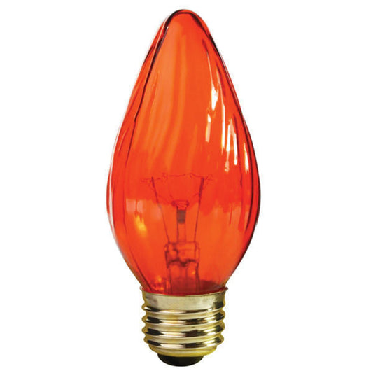 image of 25 Watt F15 Incandescent - Amber - 1500 Average rated hours - Medium base - 120 Volt