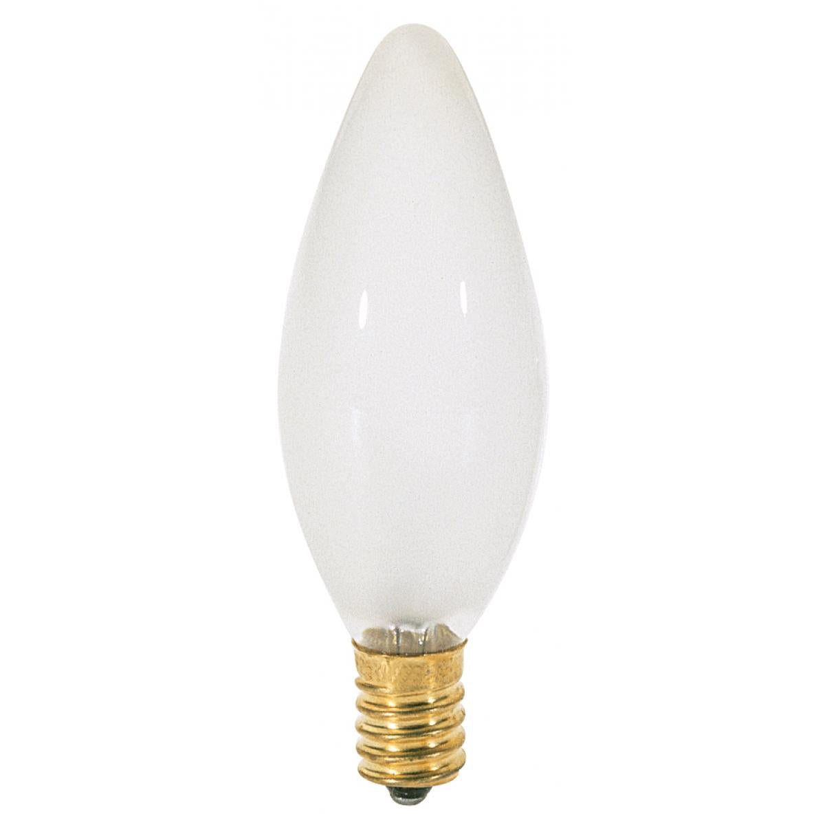 25 Watt BA9 1/2 Incandescent - Frost - 1500 Average rated hours - 220 Lumens - European base - 120 Volt