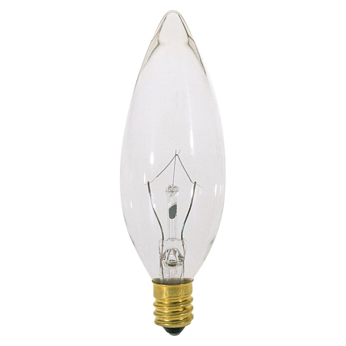 image of 25 Watt BA9 1/2 Incandescent - Clear - 1500 Average rated hours - 220 Lumens - European base - 120 Volt