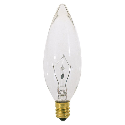 image of 25 Watt BA9 1/2 Incandescent - Clear - 1500 Average rated hours - 220 Lumens - European base - 120 Volt