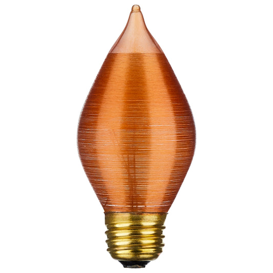 image of 40 Watt C15 Incandescent - Spun Amber - 4000 Average rated hours - Medium base - 120 Volt