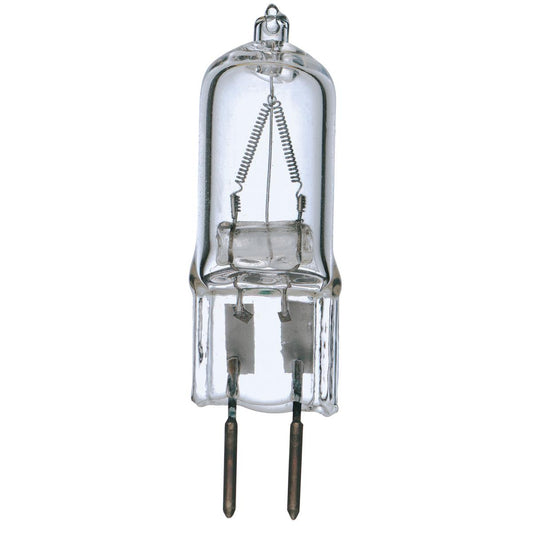 image of 35 Watt - Halogen - T4 - Clear - 2000 Average rated hours - 380 Lumens - Bi Pin GY6.35 base - 120 Volt - Carded