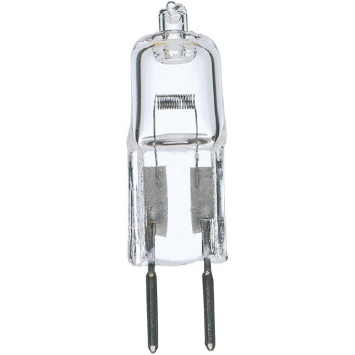 image of 35 Watt - Halogen - T4 - Clear - 2000 Average rated hours - 595 Lumens - Bi Pin GY6.35 base - 12 Volt - Carded