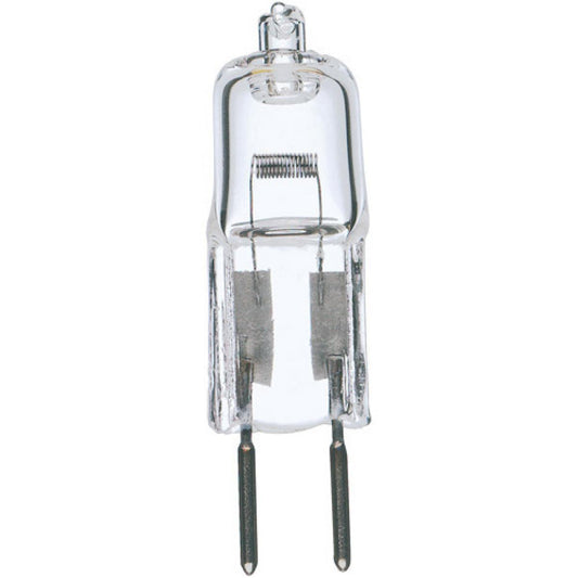 image of 35 Watt - Halogen - T4 - Clear - 2000 Average rated hours - 595 Lumens - Bi Pin GY6.35 base - 12 Volt - Carded