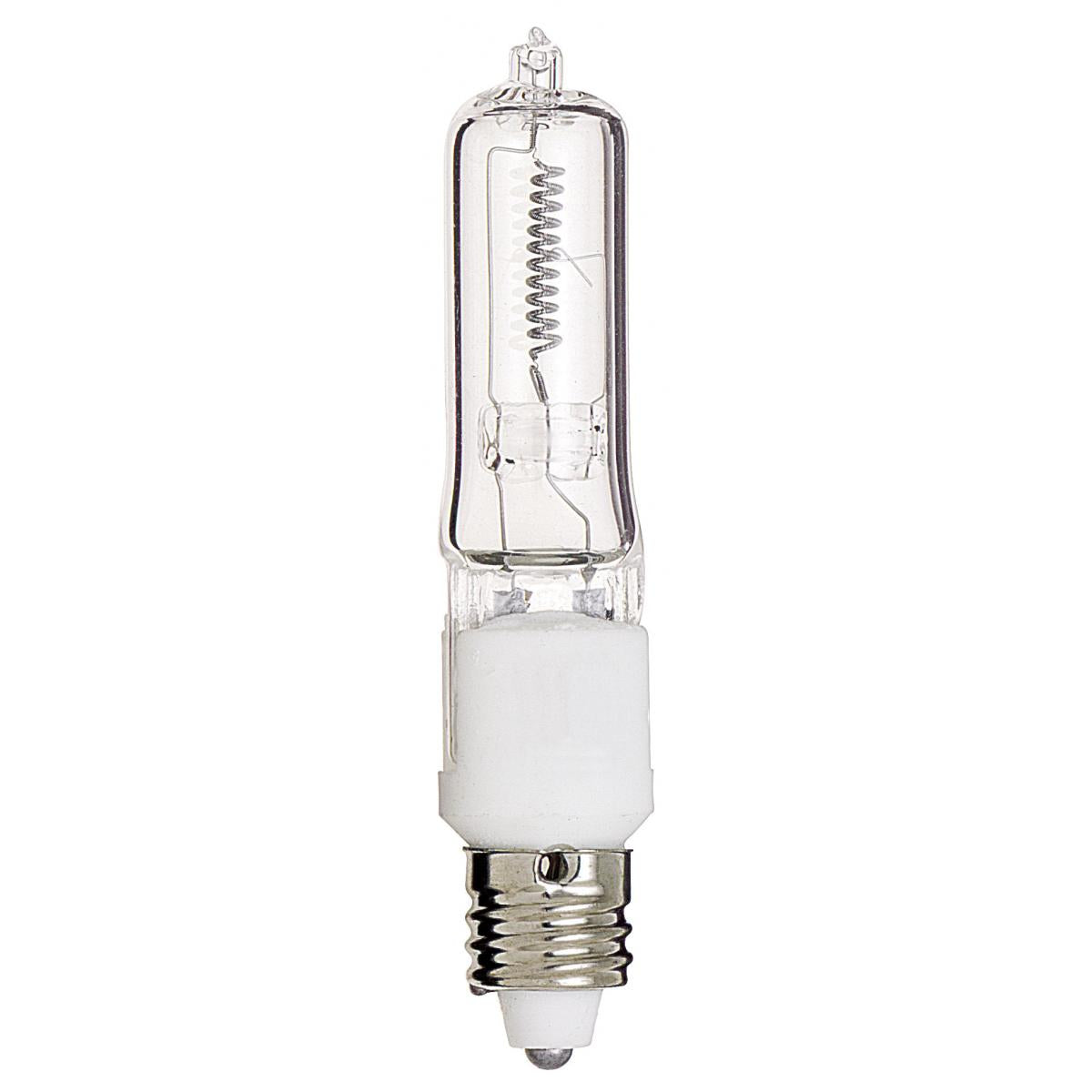 image of 100 Watt - Halogen - T4 - Clear - 2000 Average rated hours - 1700 Lumens - Mini Candelabra base - 120 Volt - Carded