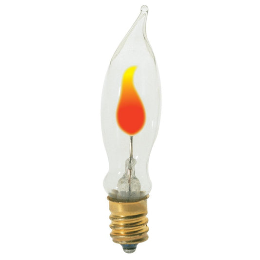 image of 3 Watt CA5 1/2 Incandescent - Clear - 1000 Average rated hours - Candelabra base - 120 Volt