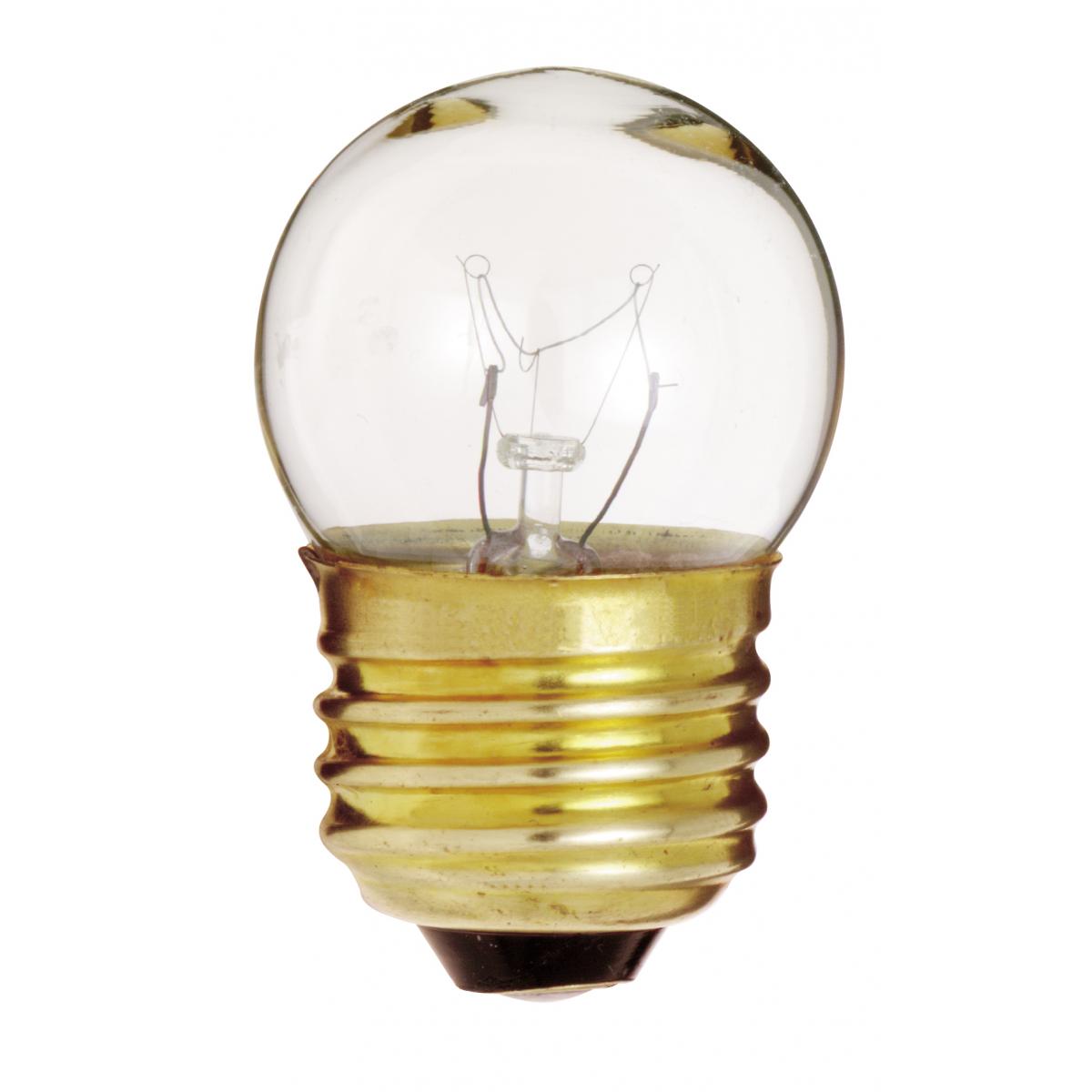 7.5 Watt S11 Incandescent - Clear - 2500 Average rated hours - 40 Lumens - Medium base - 120 Volt - Carded